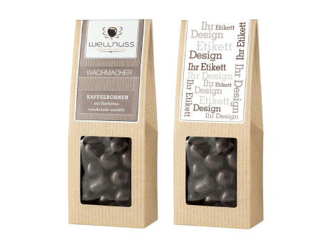 Product image Kaffeebohnen mit Zartbitterschokolade umhüllt in der Faltschachtel bedrucken