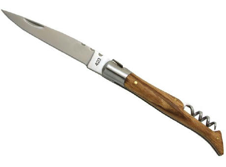 Product image Taschenmesser 'Tradition', 12cm, Korkenzieher, Zebranoholz, (etui) Werbeartikel