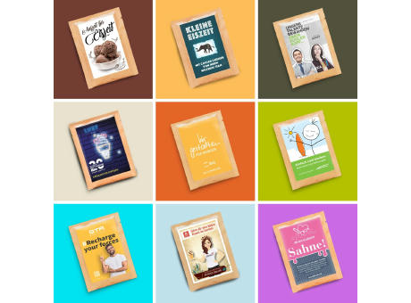 Portionsbeutel Eispulver Werbeartikel