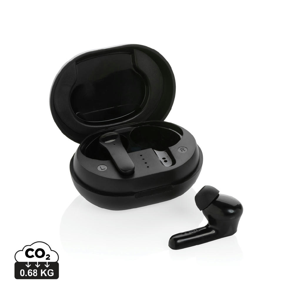 Product image TWS Ohrhörer aus RCS Standard recyceltem Kunststoff Werbeartikel