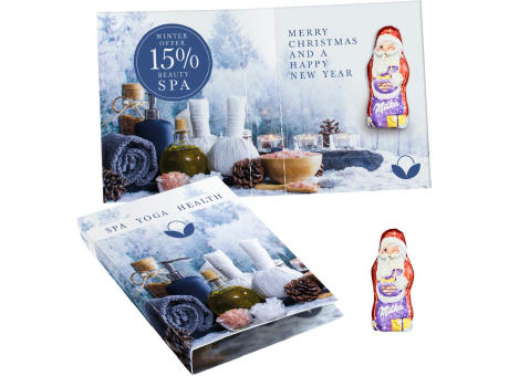 Süßes Briefchen mit Milka Mini Weihnachtsmann Werbeartikel