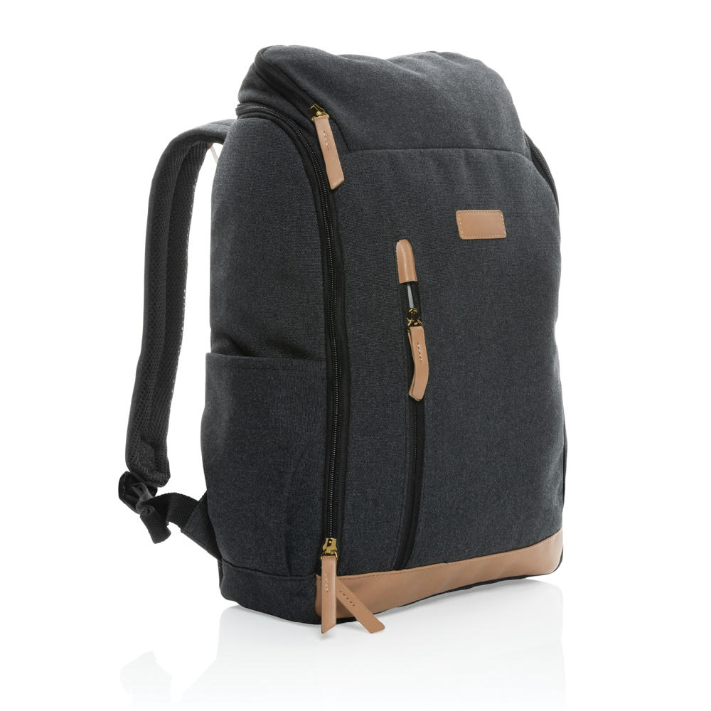 Impact AWARE™ 16 oz. r recyceltem canvas 15" Laptop-Rucksack Werbeartikel