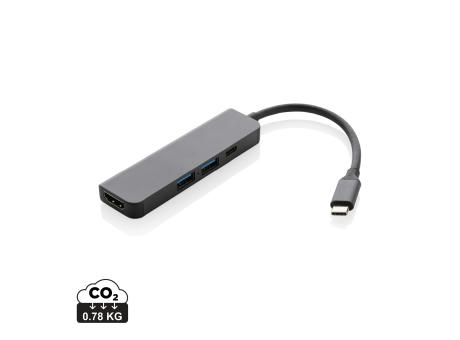 Product image Terra Hub aus RCS recyceltem Aluminium mit HDMI-Input Werbeartikel