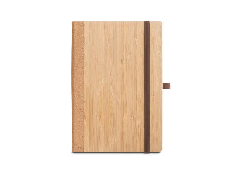 ORWELL. A5-Notizbuch aus Bambus- und Korkblättern mit linierten Blättern Werbeartikel