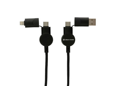 Oakland RCS rKunststoff 1,2m 6-in-1 Fast-Charging 45W Kabel Werbeartikel