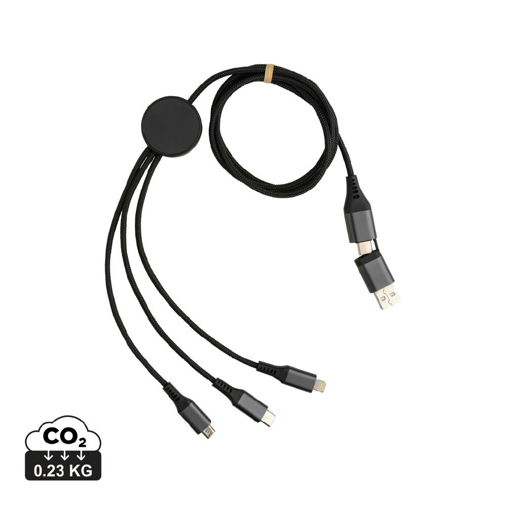 Product image Terra 120cm 6-in-1-Kabel aus RCS recyceltem Aluminium Werbeartikel