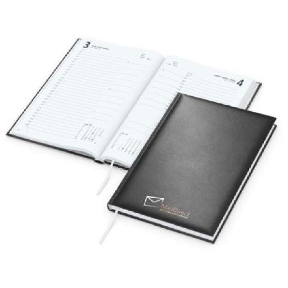 Tageskalender Basic EXPRESS Mo.–Fr. je 1 Seite 320 Seiten Kunstleder-Hardcover Werbeartikel