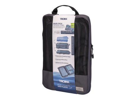 Product image TROIKA Reise-Kompressionstaschen Set BLUE CYCLE PACKING CUBES bedrucken