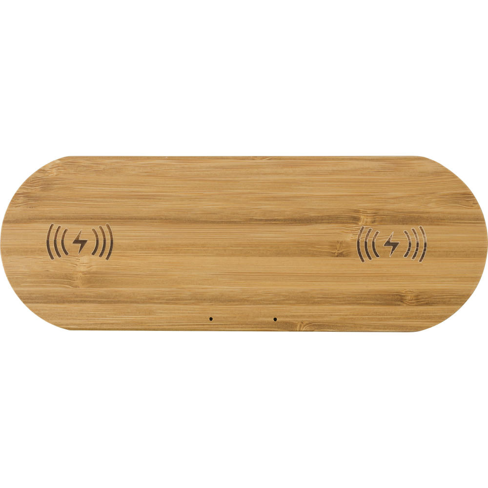 Wireless Ladepad aus Bambus Tatum Werbeartikel