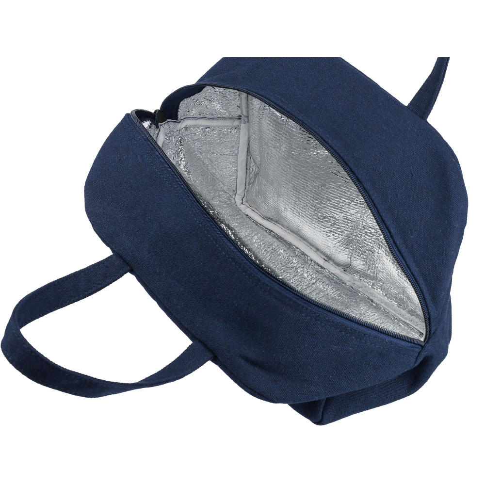Kühltasche aus recyceltem Poly-Baumwollgewebe (330 g/m2) Elowen Werbeartikel