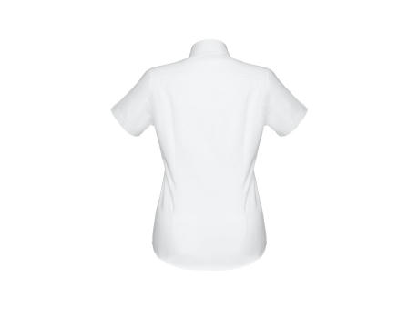 THC LONDON WOMEN WH. Kurzärmeliges Oxford-Hemd für Damen. Weiße Farbe Werbeartikel