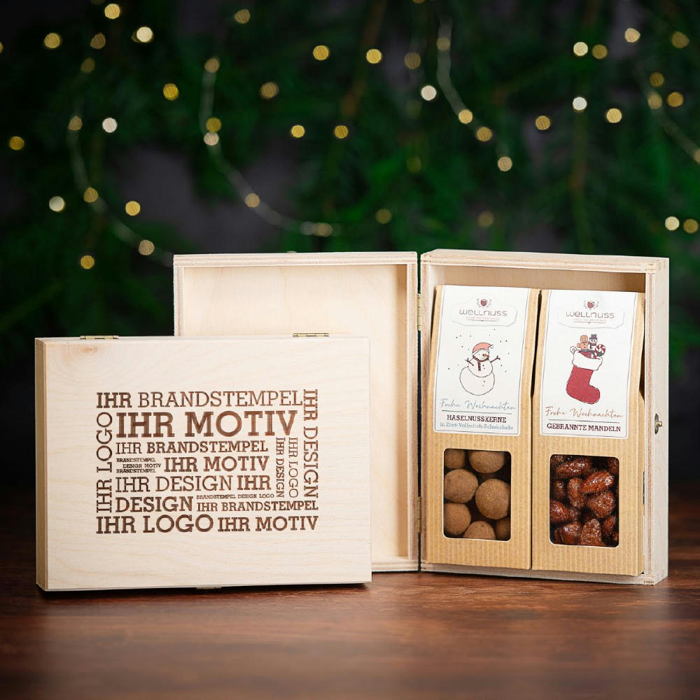 Product image 2 Weihnachts-Snacks in der Birkenholzbox Werbeartikel