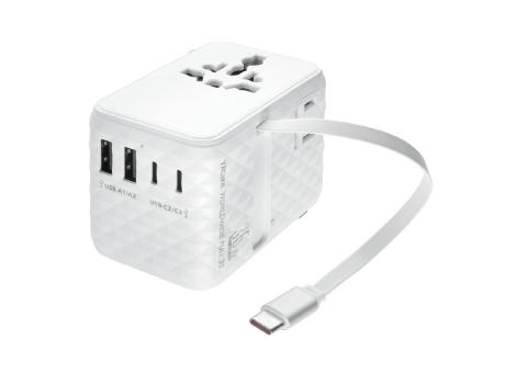 TROIKA Reiseadapter WORLDWIDE PULL 35 Werbeartikel