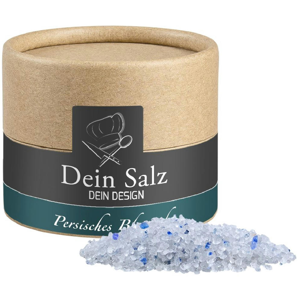 Product image Persisches blaues Saphirsalz, ca. 55g, Kraftpapierdose Mini Werbeartikel