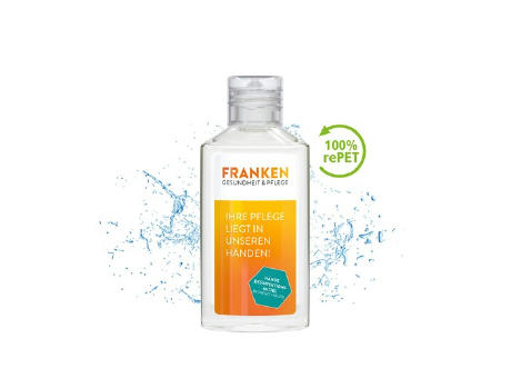 50 ml Flasche - Hände-Desinfektionsgel (DIN EN 1500) - Body Label Werbeartikel