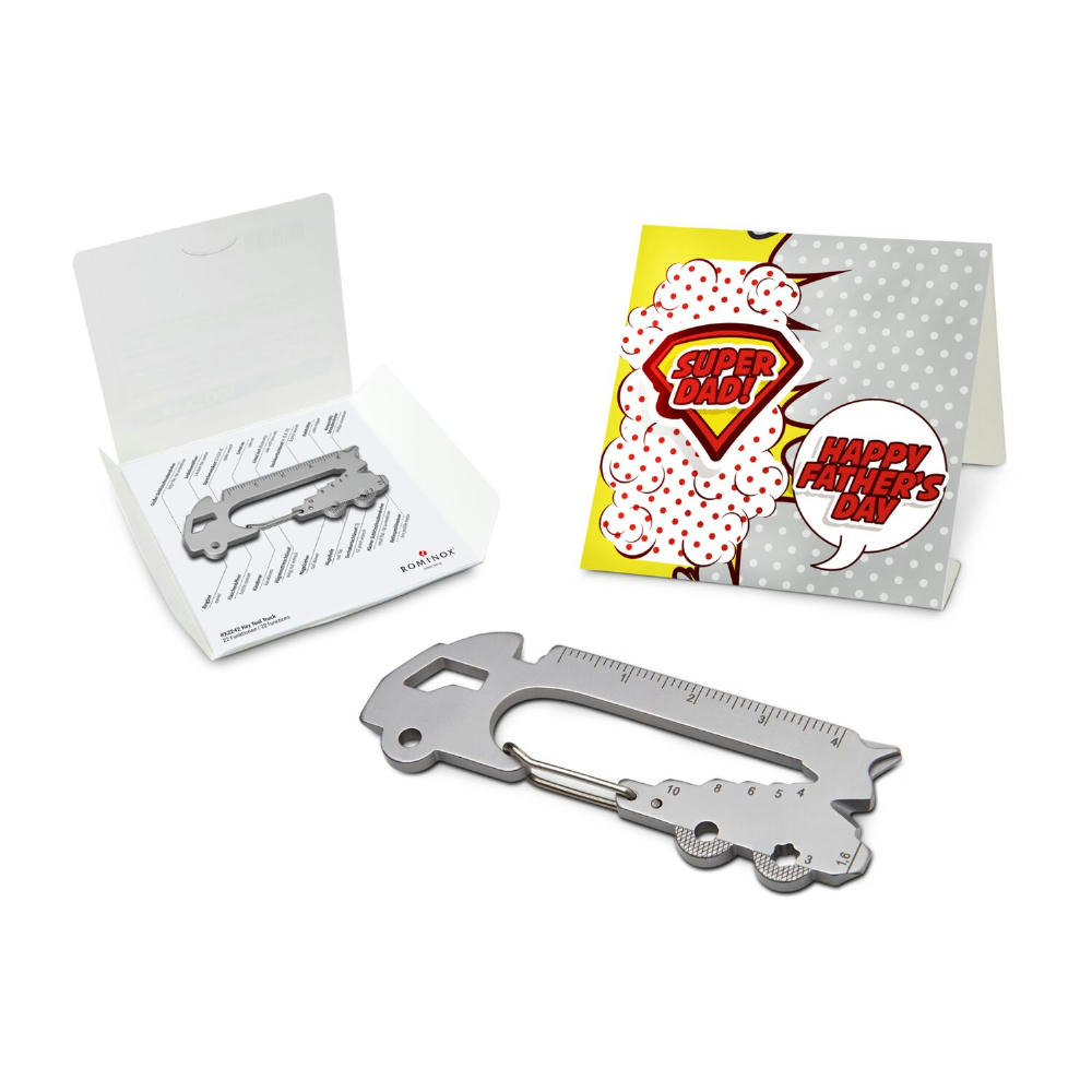 Product image Geschenkartikel: ROMINOX® Key Tool Truck / LKW (22 Funktionen) im Motiv-Mäppchen Super Dad Werbeartikel