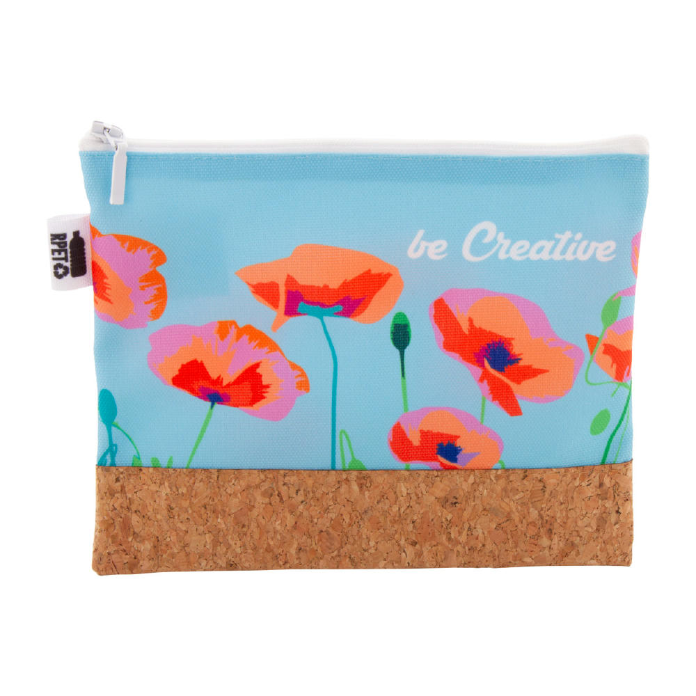 Individuelle Kosmetiktasche CreaBeauty Cork M RPET Werbeartikel