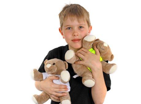 Plüschbär PAUL mit Warnweste Werbeartikel