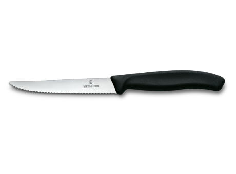 Swiss Classic, Steak & Pizzamesser, 11cm, Wellen, schwarz Werbeartikel