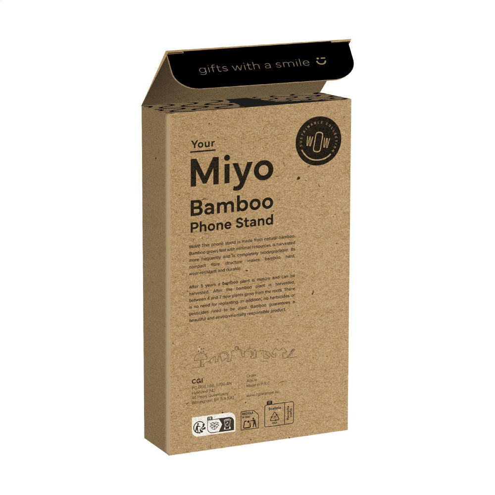 Miyo Bamboo Phone Stand Handyhalterung Werbeartikel