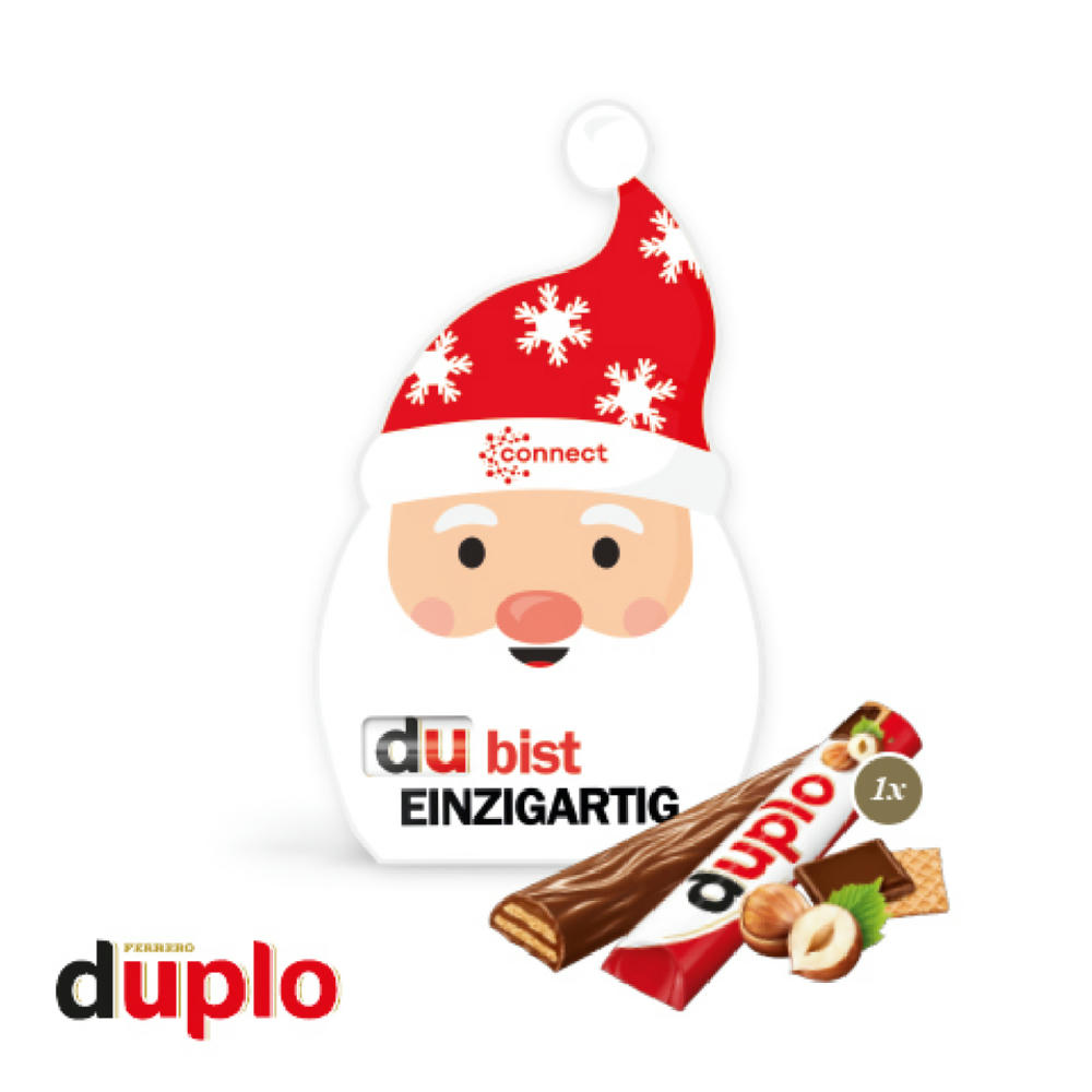 Werbekarte "Santa" mit duplo Werbeartikel