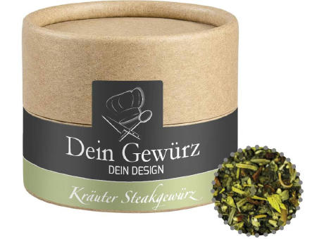Product image Gewürzmischung Kräuter-Steakgewürz, ca. 25g, Kraftpapierdose Mini Werbeartikel