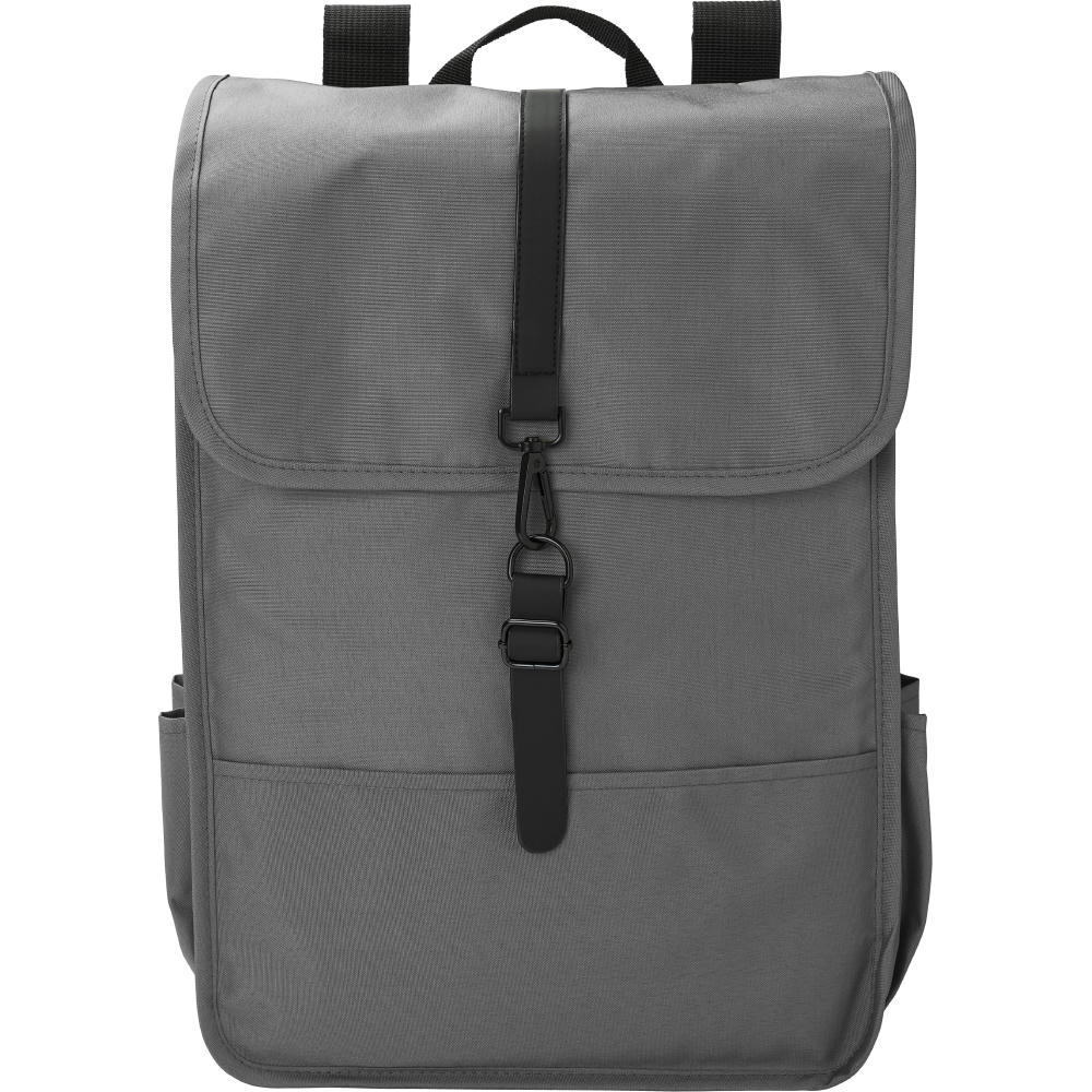 Product image rPET Polyester (300D) Rucksack mit Lasche Lyric Werbeartikel