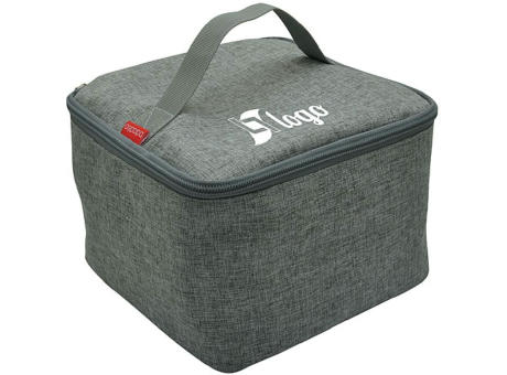 Isotherme Bento-Lunchbag 'Sendai', aus RPET, grau meliert Werbeartikel