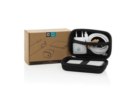 Surge 3-tlg. 20W Type-C Ladeset aus RCS recyceltem PET bedrucken