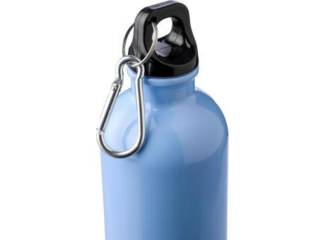 Einwandige Flasche aus recyceltem Edelstahl (400 ml) Sable Werbeartikel