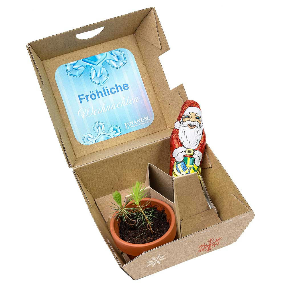 Product image Geschenk-Set Xmas - V1 - Tontöpfchen und Schoko-Nikolaus Werbeartikel