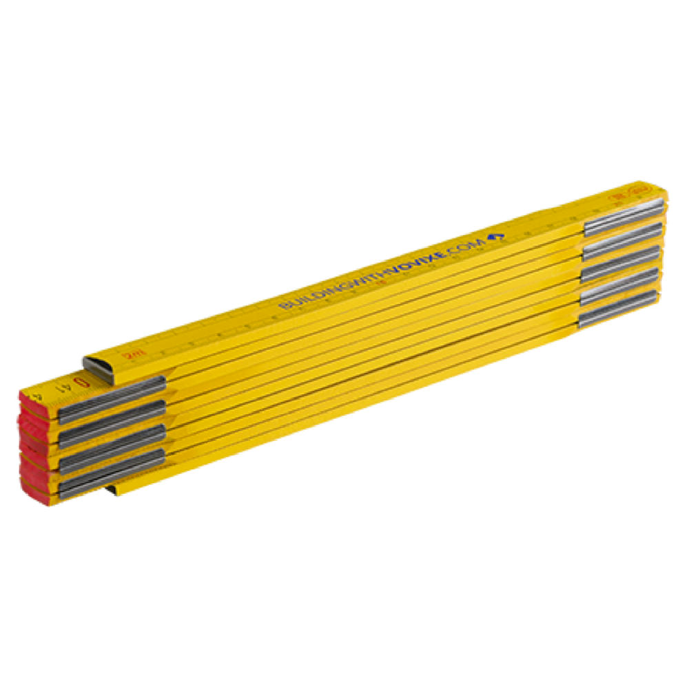 Product image Zollstock 2 Meter aus Holz kalibriert laut EG Normierung Klasse 11 Werbeartikel