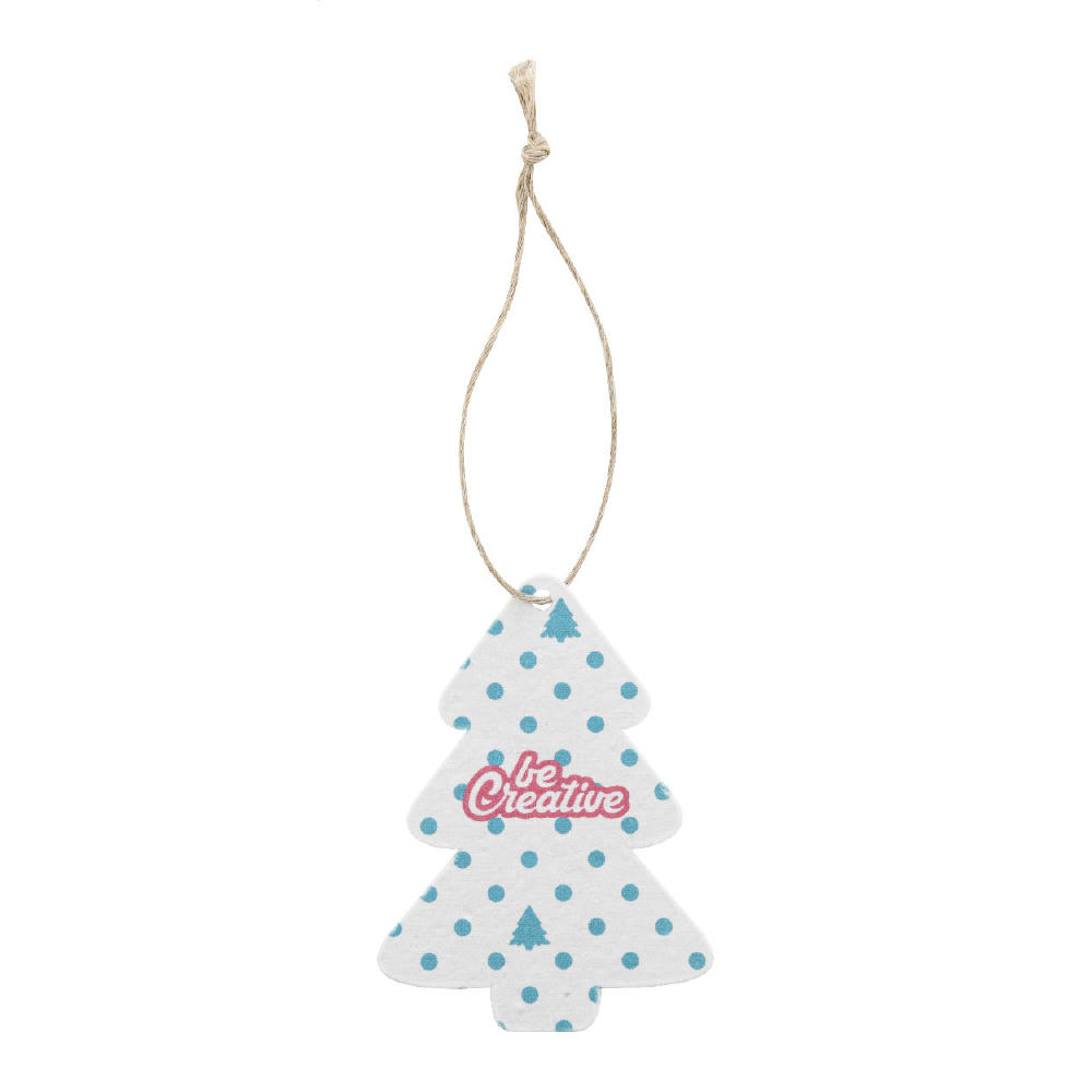 Weihnachtsbaumschmuck aus Saatgutpapier, rund CreaJul Seed Werbeartikel