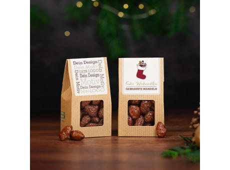 Weihnachts Edition - Gebrannte Mandeln in der Mini-Faltschachtel  bedrucken