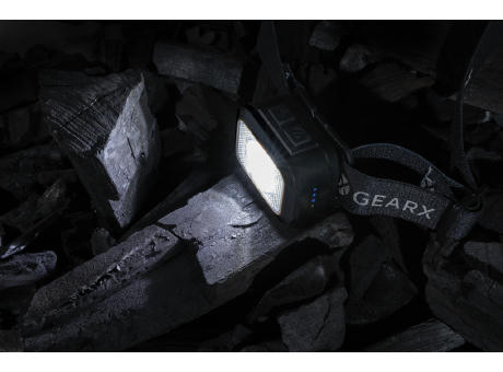 Gear X Hochleistungs-Kopflampe aus RCS rPlastik Werbeartikel