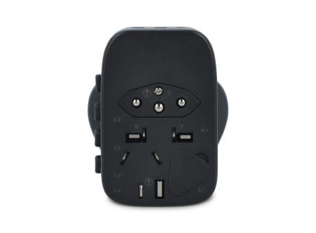  PowerPro Reiseadapter aus recyceltem Kunststoff Werbeartikel