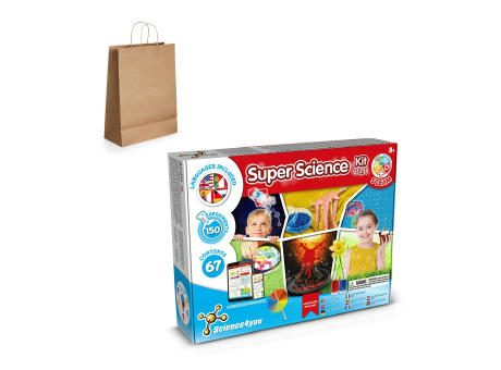 6 in 1 Super Science Kit III. Lernspiel lieferung inklusive einer kraftpapiertasche (115 g/m²) Werbeartikel
