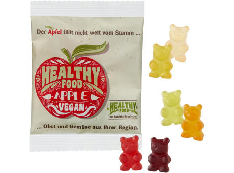 Vegane XXL-Bärchen im kompostierbaren Tütchen Werbeartikel