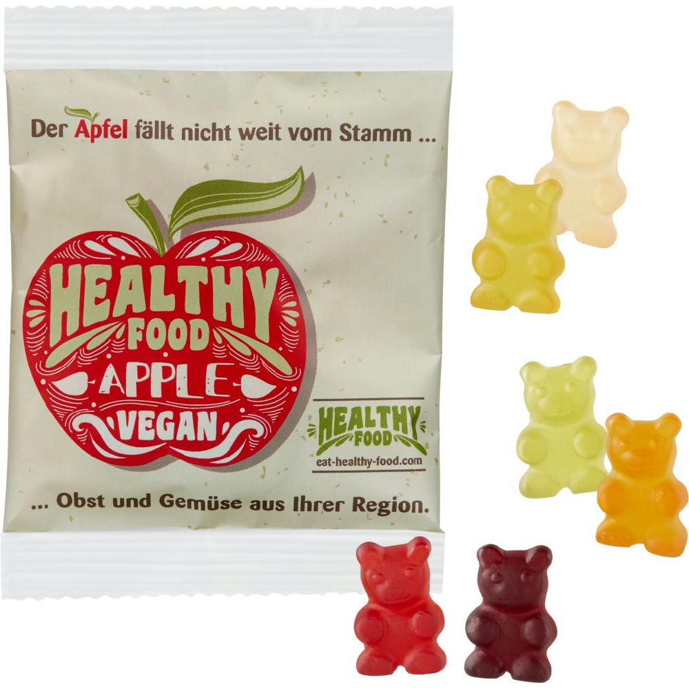 Product image Vegane XXL-Bärchen im kompostierbaren Tütchen Werbeartikel