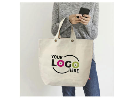 SANTORINI - Schwere Baumwolltasche mit Bodenfalte bedrucken