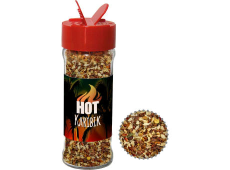 Product image Gewürzmischung HOT Karibik Mix, ca. 35g, Glas mit Streuaufsatz Werbeartikel