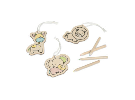 Product image FAUNE. Malset für Kinder aus Holz Werbeartikel