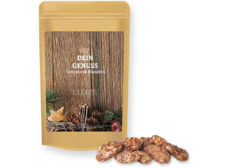 Product image Feuergebrannte Mandeln, ca. 30g, Standbeutel Mini bedrucken