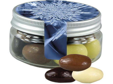 Mandel-Schoko-Trio, ca. 80g, Sweet Dose Mini bedrucken