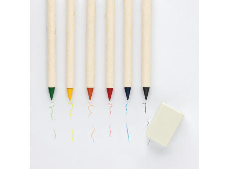 Micki GRS 6-tlg. Infinity-Buntstifteset mit Notizblock Werbeartikel