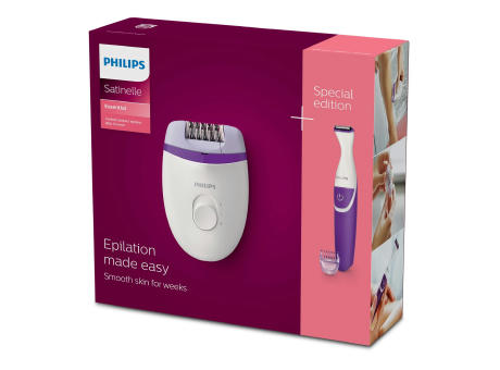 BRP505|Philips Satinelle Kompakt-Epilierer mit Kabel &amp; kabellosem Bikini-Trimmer bedrucken