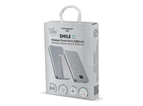 Xoopar Smile Wireless Mirror Powerbank Kompatibel mit MagSafe 5000 mAh bedrucken