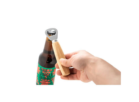 HOLZ. Flaschenöffner aus Metall, mit Holzgriff bedrucken