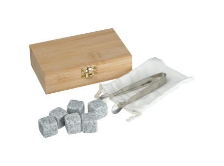 Product image Eiswürfel Set in Bambusbox Werbeartikel