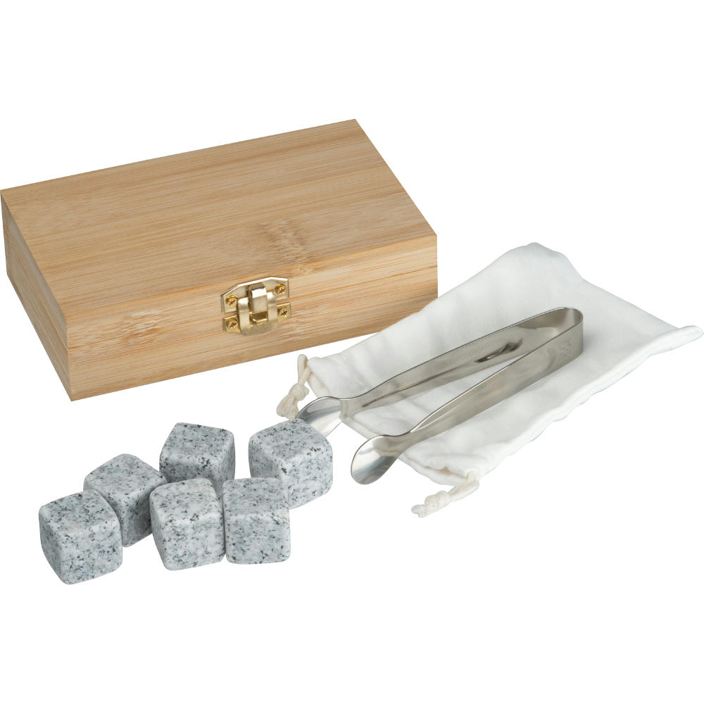 Product image Eiswürfel Set in Bambusbox Werbeartikel